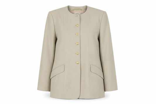 Womens UK Size 12 Viyella Regular Beige Blazer