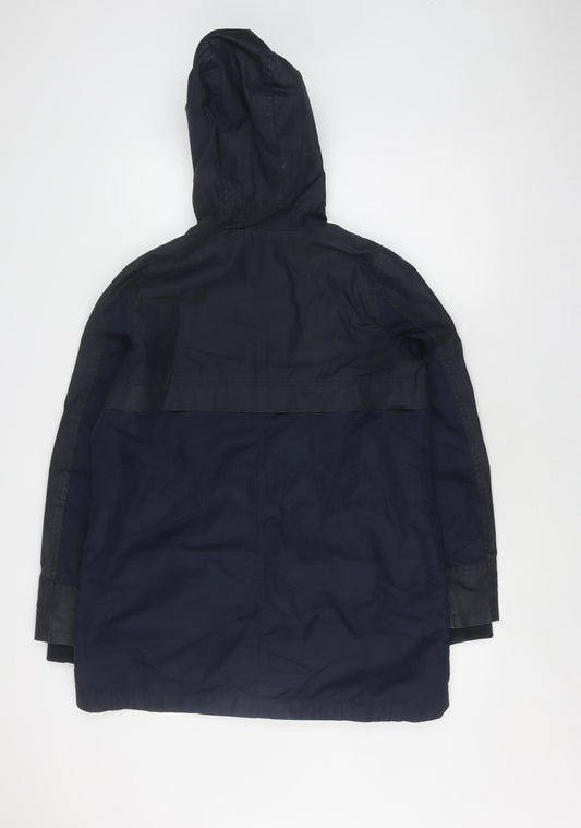 Next Women's Blue Parka Coat, Size 12, Hooded Casual