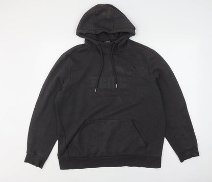 Mens UK Size L PUMA Black Pullover Hoodie