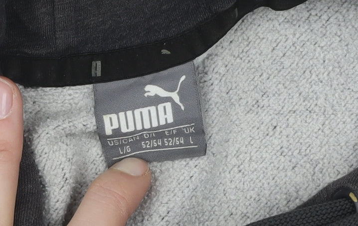 Mens UK Size L PUMA Black Pullover Hoodie