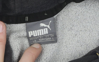Mens UK Size L PUMA Black Pullover Hoodie