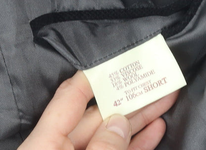 Mens UK Size 42 Debenham & Freebody Regular Black Suit Jacket