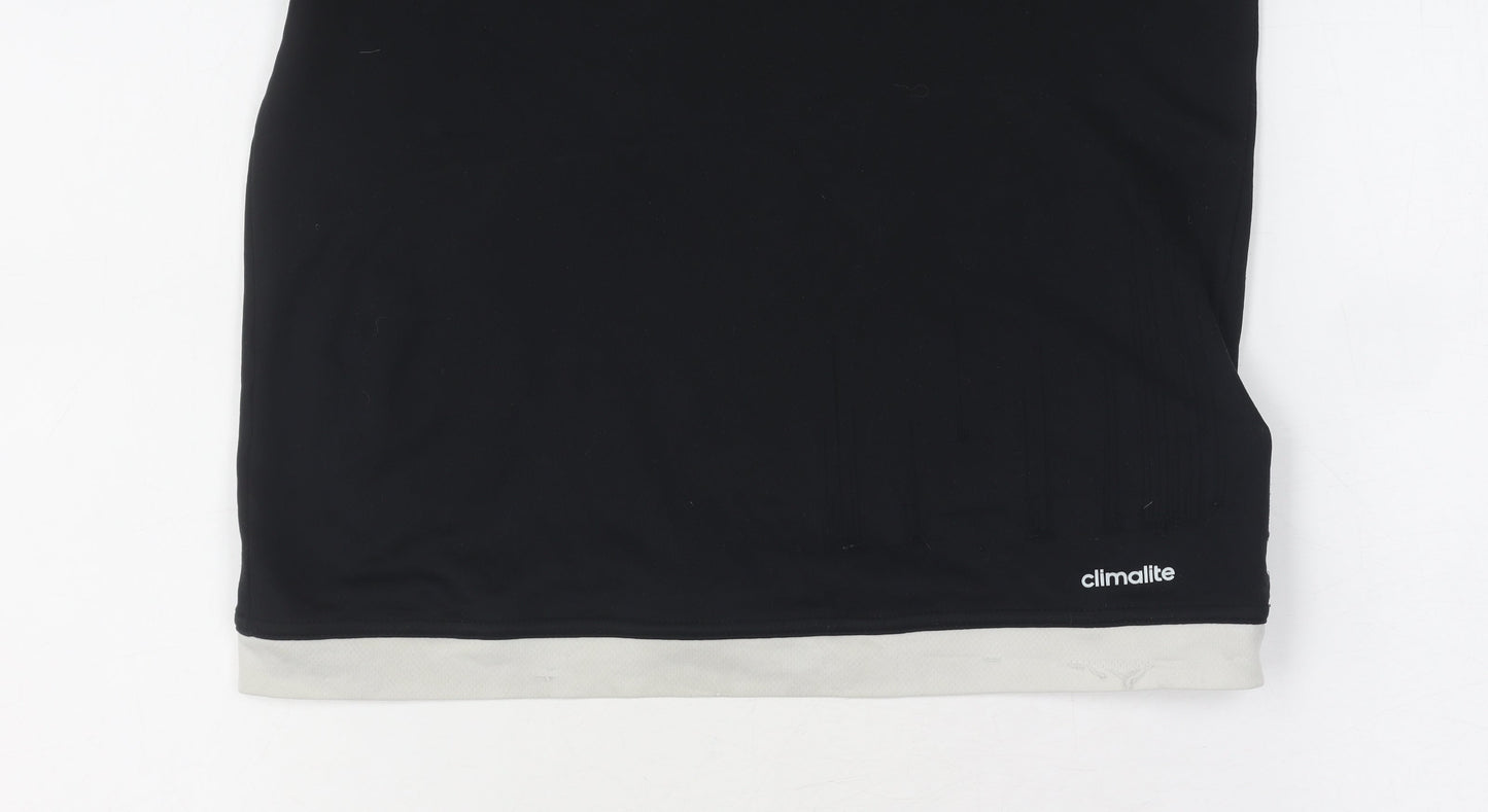 Adidas Boys' Black 9-10 T-Shirt, Climalite, Breathable