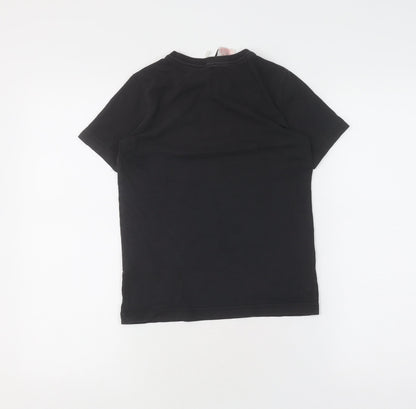 Adidas Boys Black Logo T-Shirt, 9-10 Years, Short Sleeve