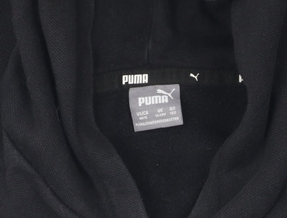 Puma Boys Black Hoodie Pullover 11-12 Years Sports Logo