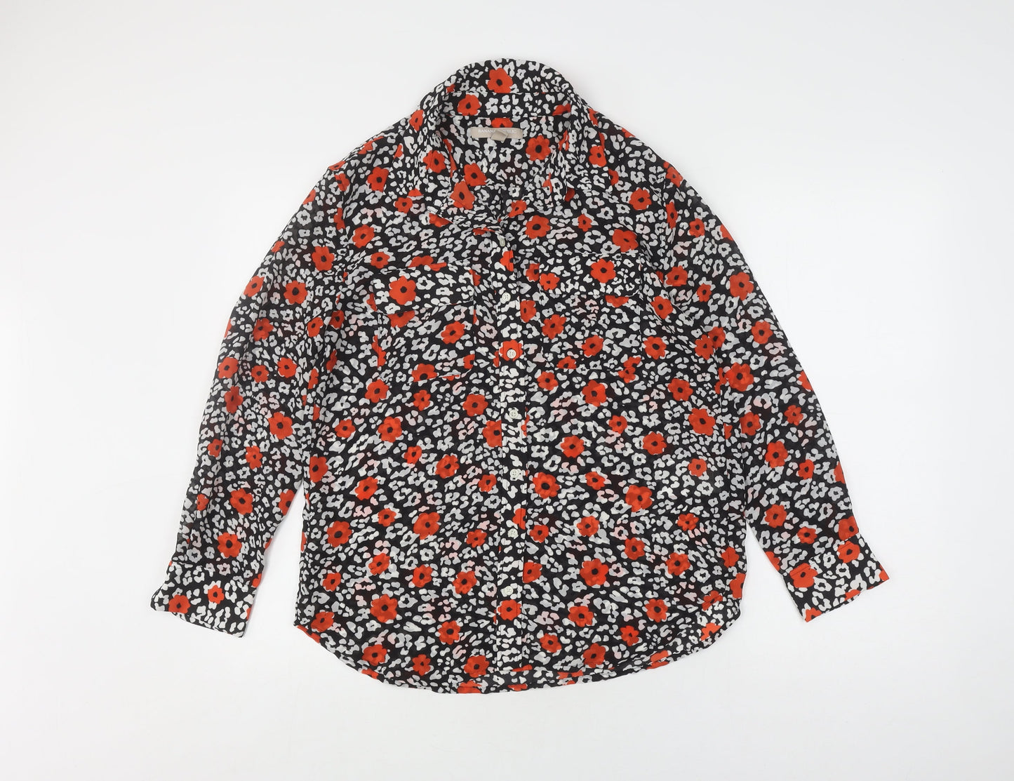 Banana Republic Women's Floral Blouse, S Petites, Multicoloured