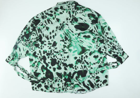 ASOS DESIGN Women's Green Tunic Button-Up Shirt Size 14