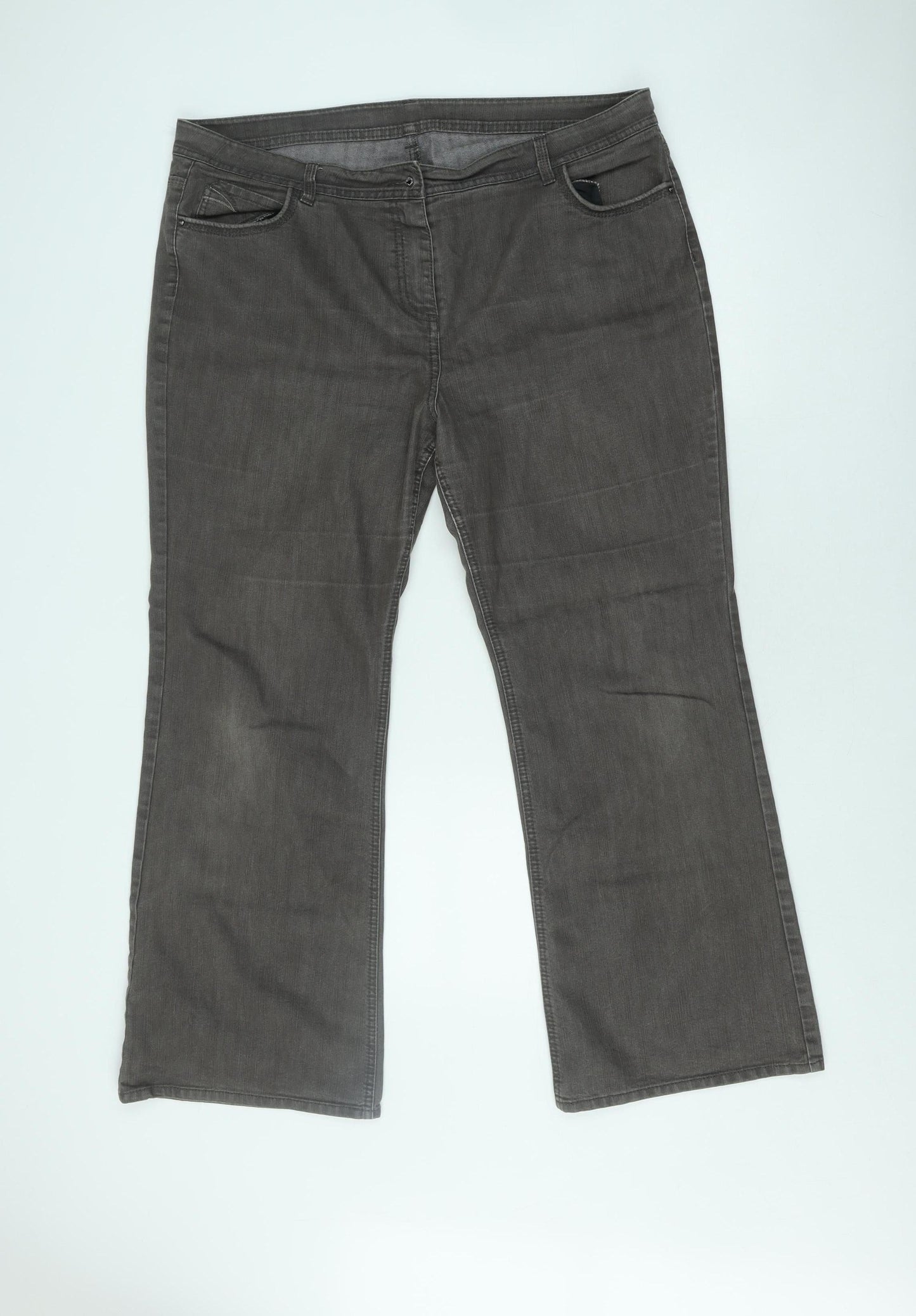 Marks and Spencer Men's Brown Regular Fit Jeans, Size 20