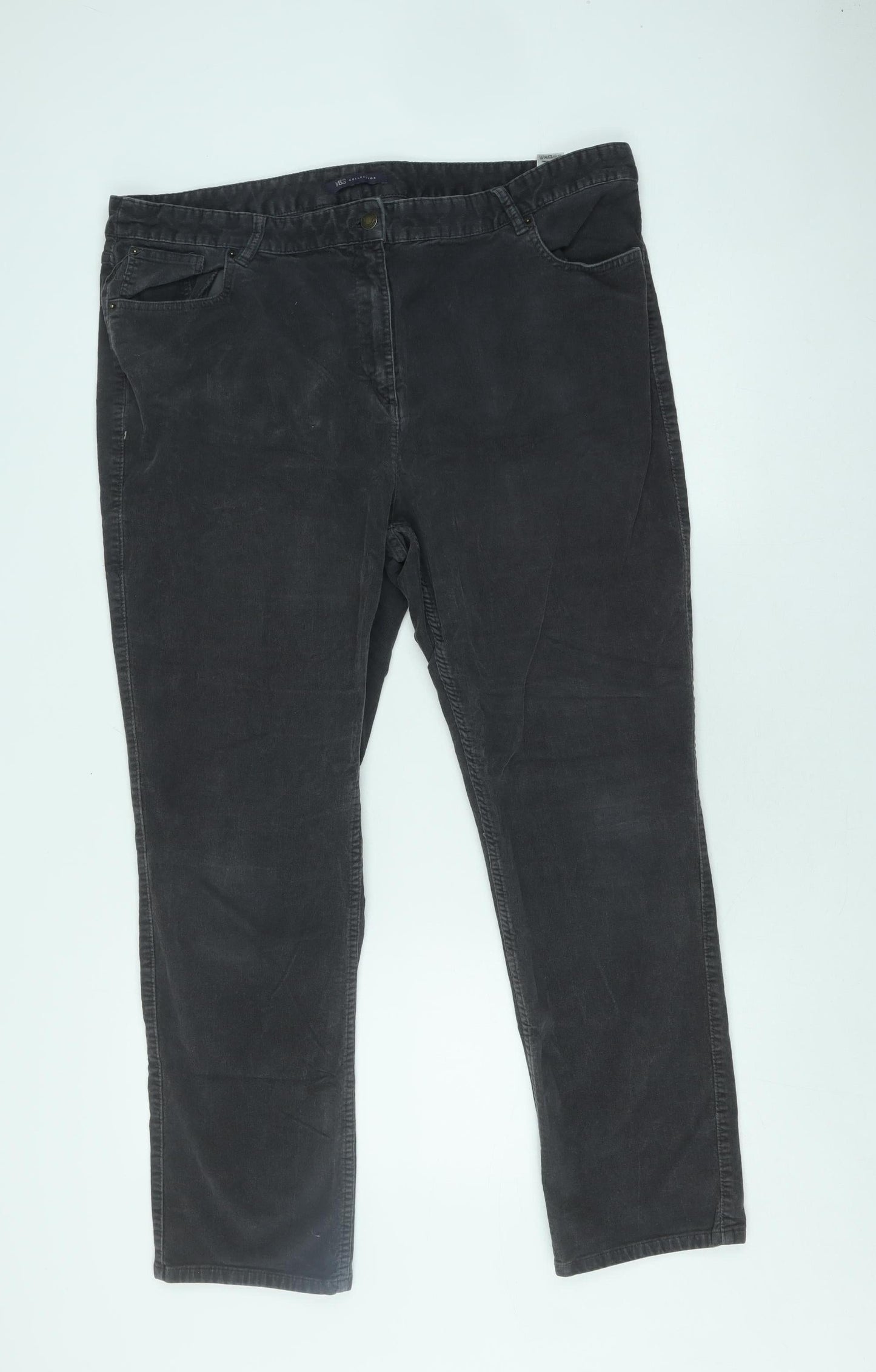 Womens UK Size 20 Marks and Spencer Regular Fit  Grey Trousers