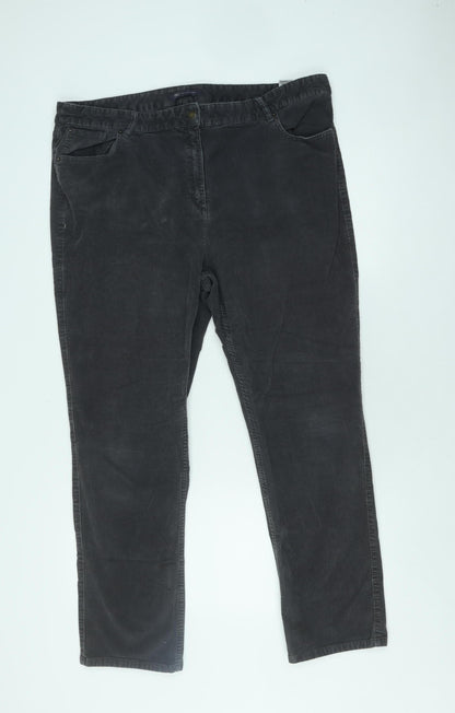 Womens UK Size 20 Marks and Spencer Regular Fit  Grey Trousers