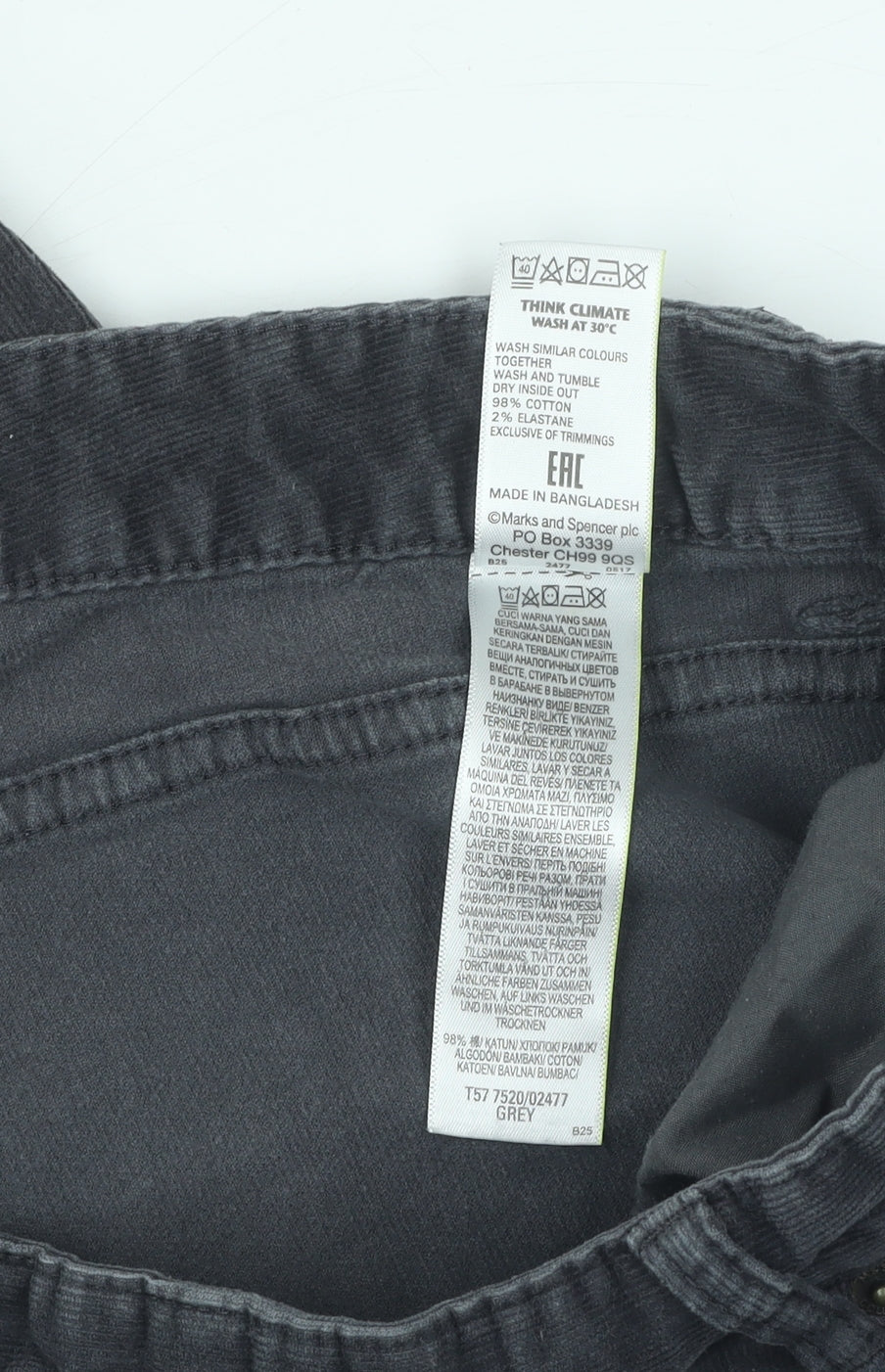 Womens UK Size 20 Marks and Spencer Regular Fit  Grey Trousers