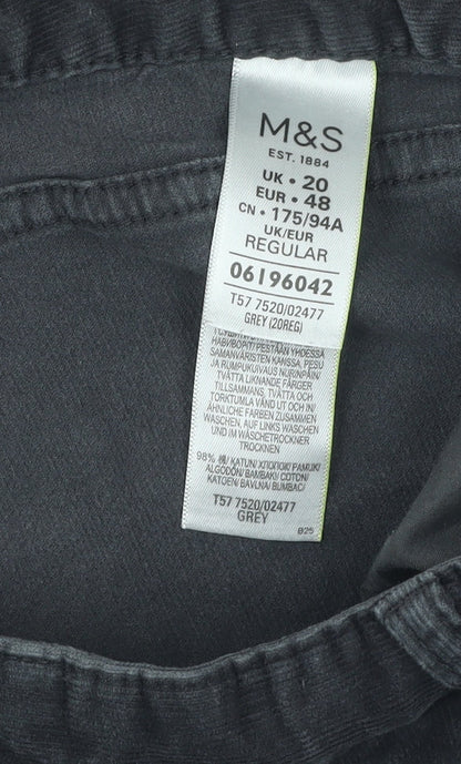 Womens UK Size 20 Marks and Spencer Regular Fit  Grey Trousers