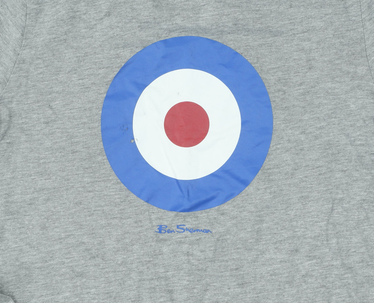 Ben Sherman Boys Grey Long Sleeve T-Shirt, Logo Design, Size 8-9