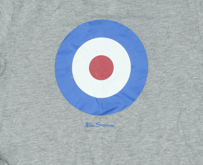 Ben Sherman Boys Grey Long Sleeve T-Shirt, Logo Design, Size 8-9