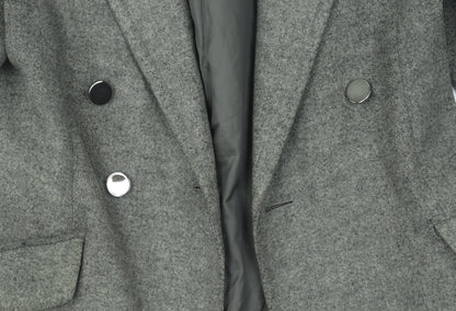Womens UK Size 8 Dorothy Perkins Grey Pea Coat Coat