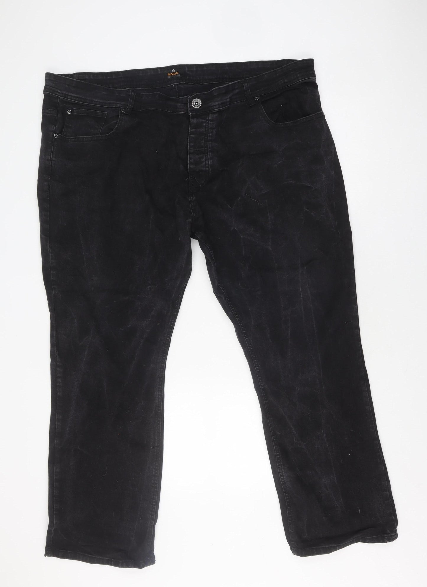 Z.E. Enzo Men's Black Straight Jeans 46