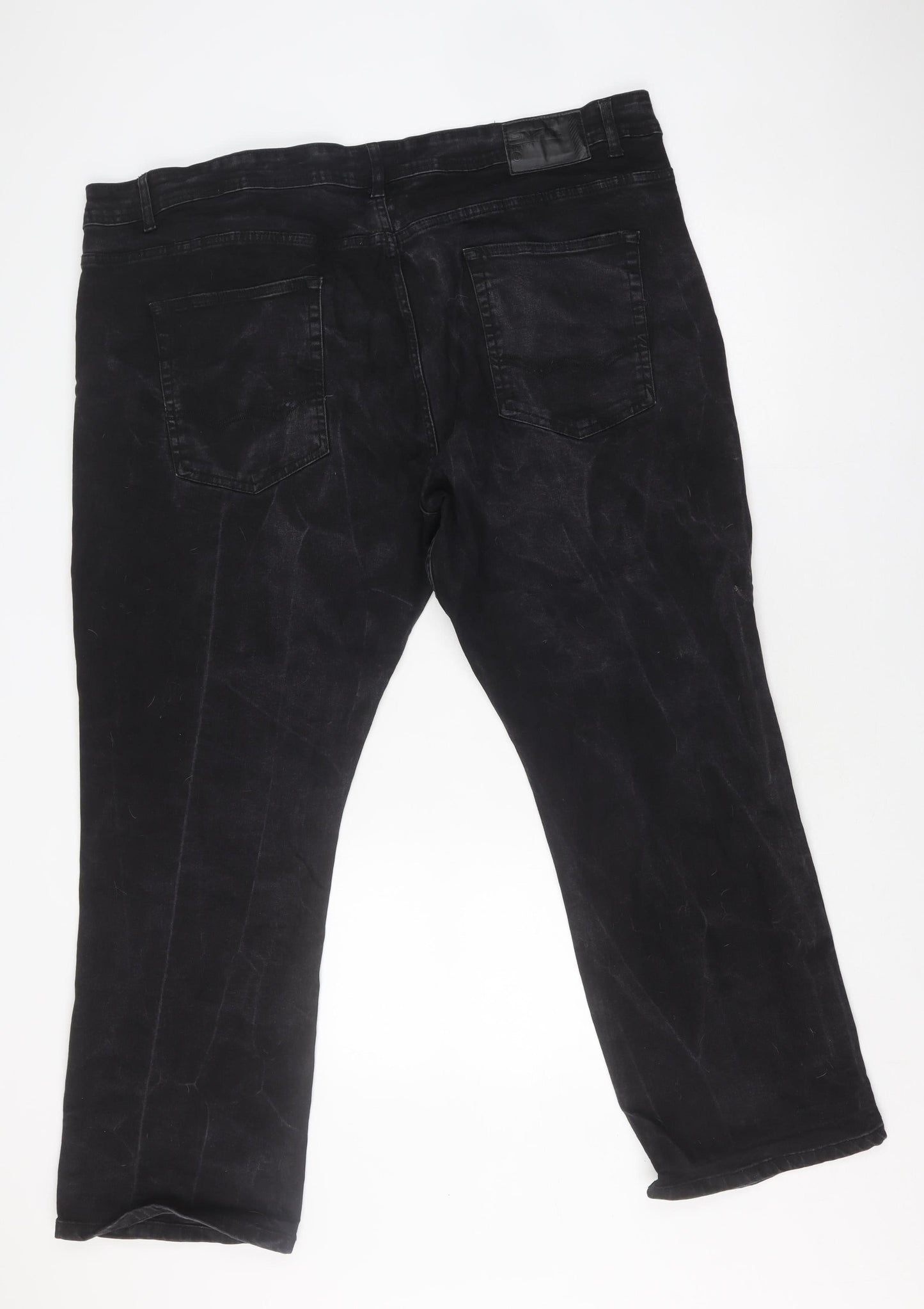 Z.E. Enzo Men's Black Straight Jeans 46