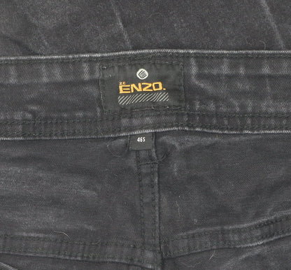 Z.E. Enzo Men's Black Straight Jeans 46
