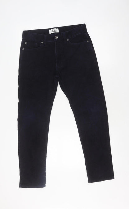 Unisex Adultss UK Size 30 Marks and Spencer Regular Fit Casual Blue Trousers