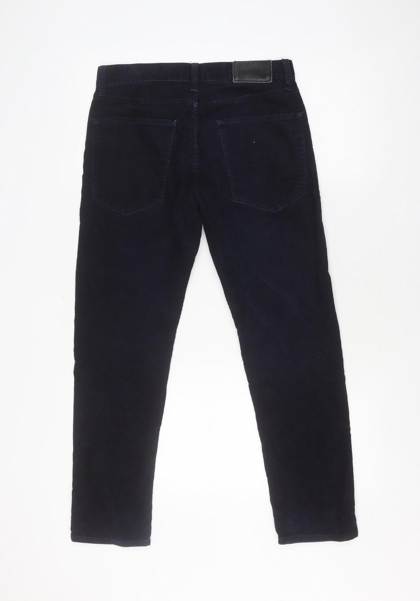 Unisex Adultss UK Size 30 Marks and Spencer Regular Fit Casual Blue Trousers