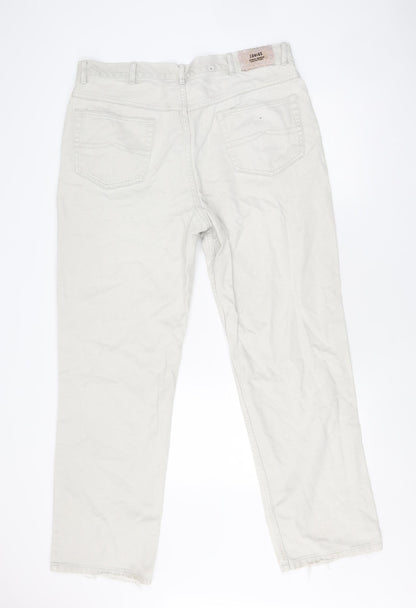 Zenos Women's White Straight Jeans Size XL