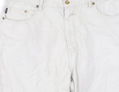 Zenos Women's White Straight Jeans Size XL