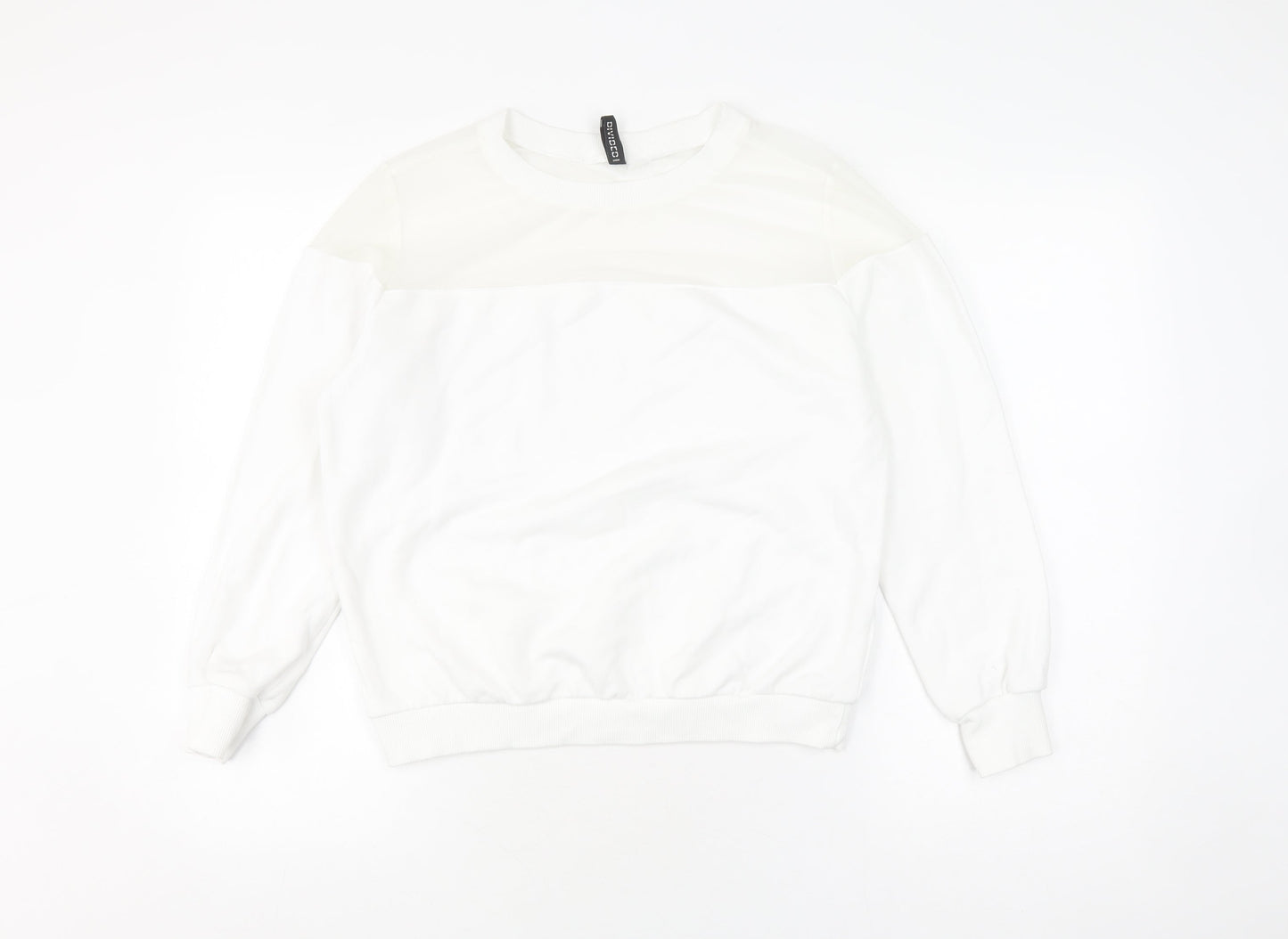 White Unisex Pullover Sweatshirt, Size M, Lightweight