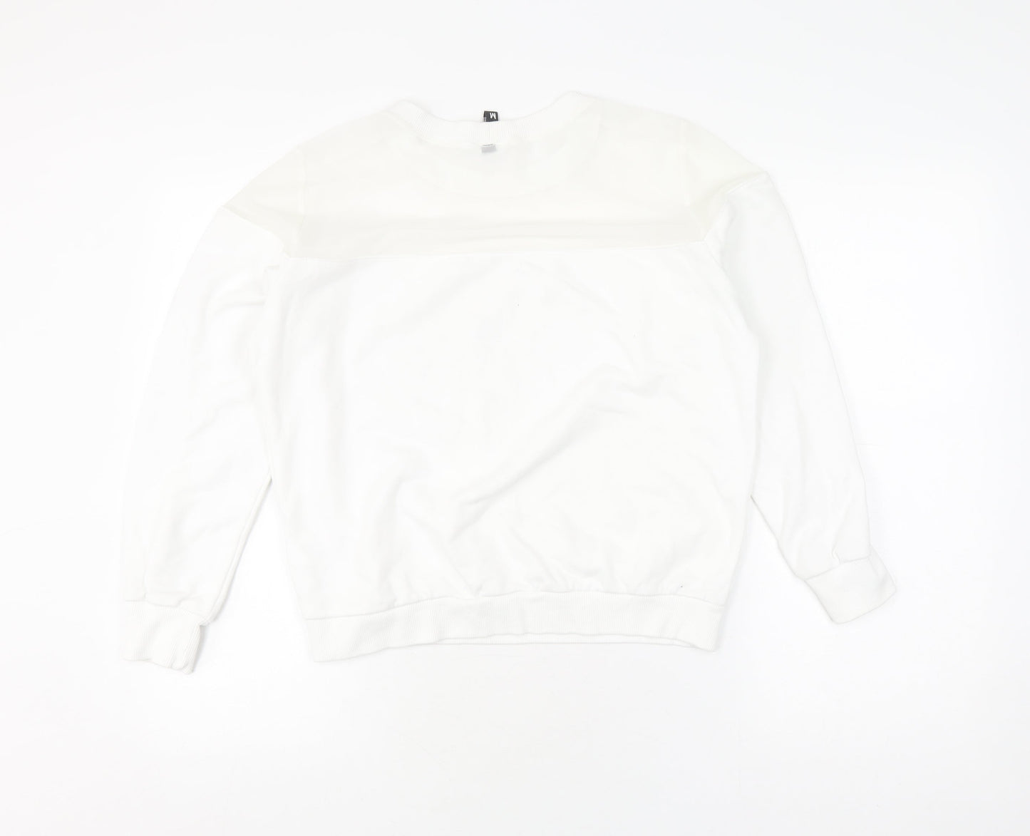 White Unisex Pullover Sweatshirt, Size M, Lightweight