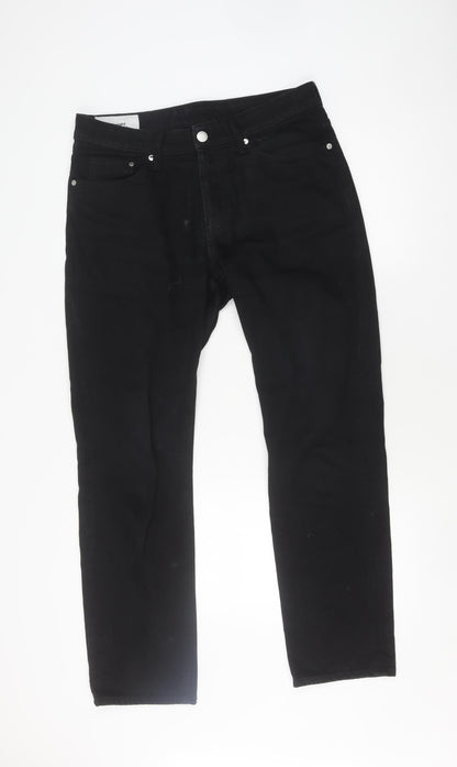 Womens UK Size 8 H&M Regular Fit Straight Black Jeans
