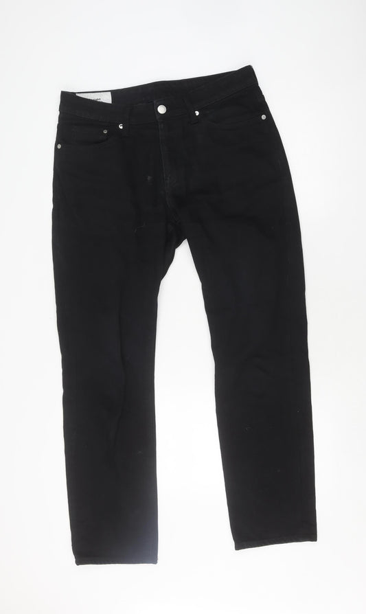 Womens UK Size 8 H&M Regular Fit Straight Black Jeans