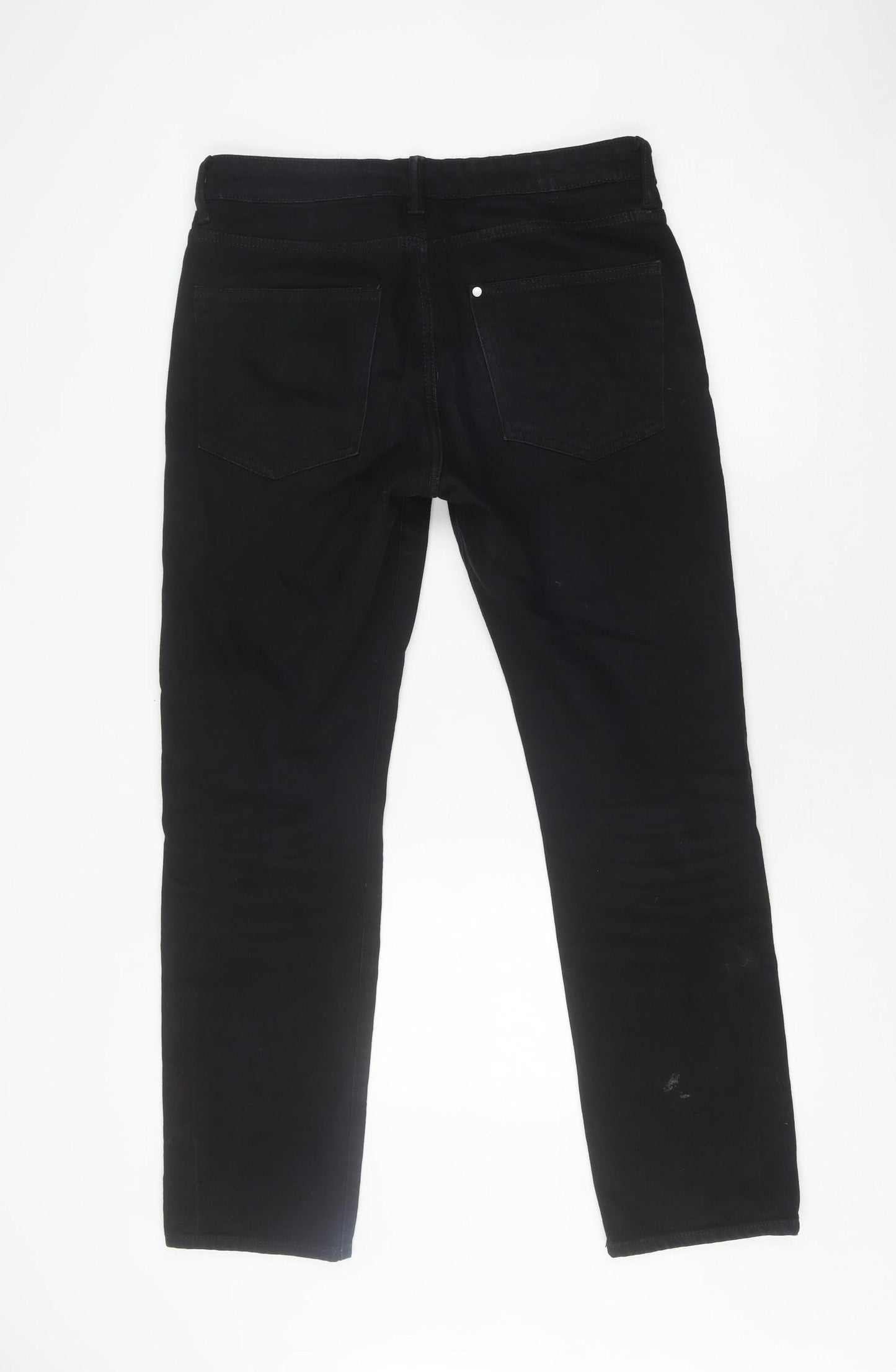 Womens UK Size 8 H&M Regular Fit Straight Black Jeans