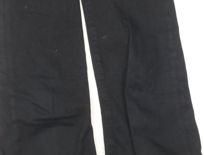 Womens UK Size 8 H&M Regular Fit Straight Black Jeans