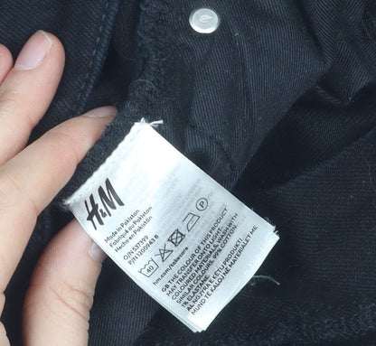 Womens UK Size 8 H&M Regular Fit Straight Black Jeans