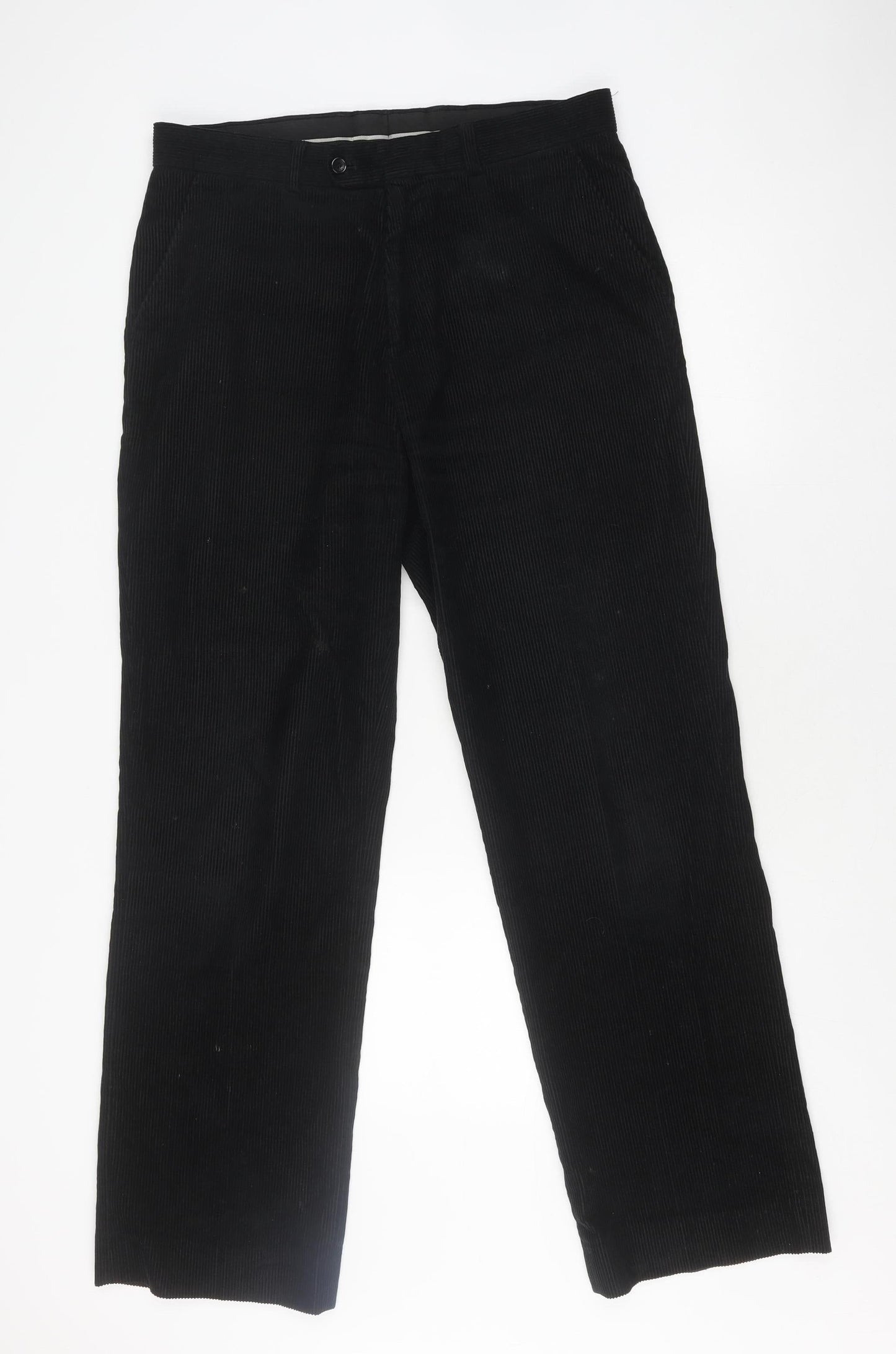 Harmer Men's Black Corduroy Trousers Size 34