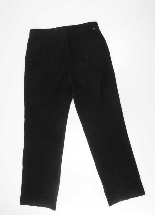 Harmer Men's Black Corduroy Trousers Size 34