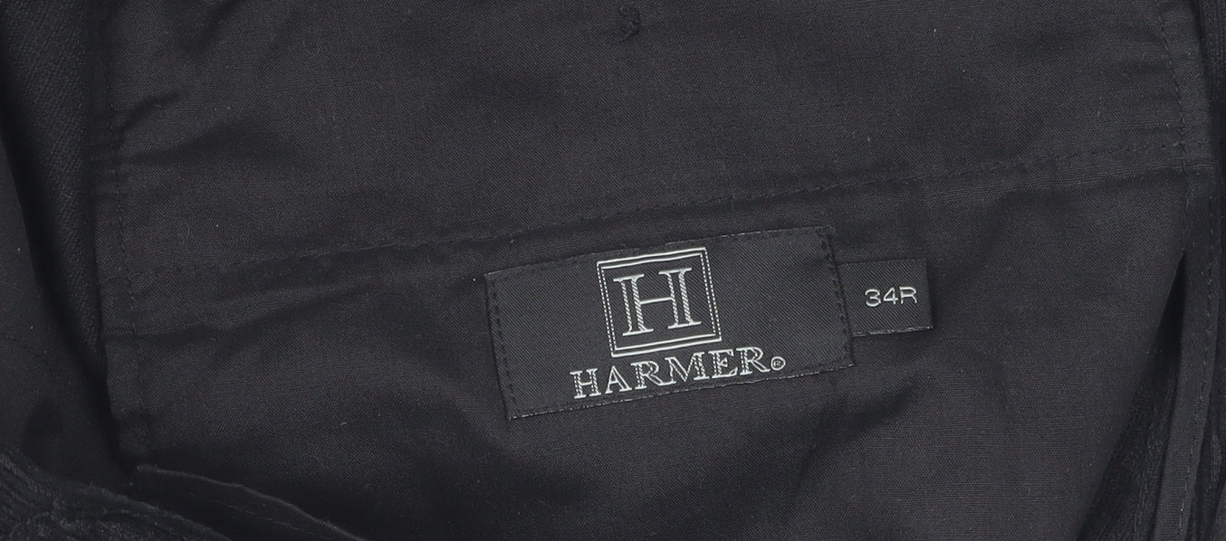 Harmer Men's Black Corduroy Trousers Size 34