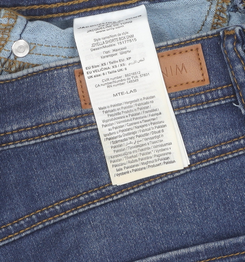 JDY Denim Womens Blue Casual Shorts Size 6