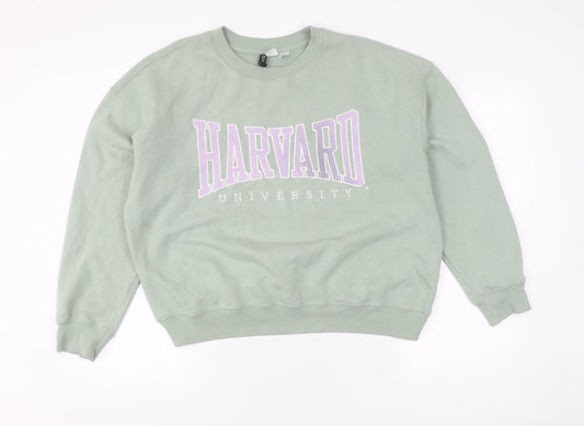 H&M Unisex Green Pullover Sweatshirt Size 12