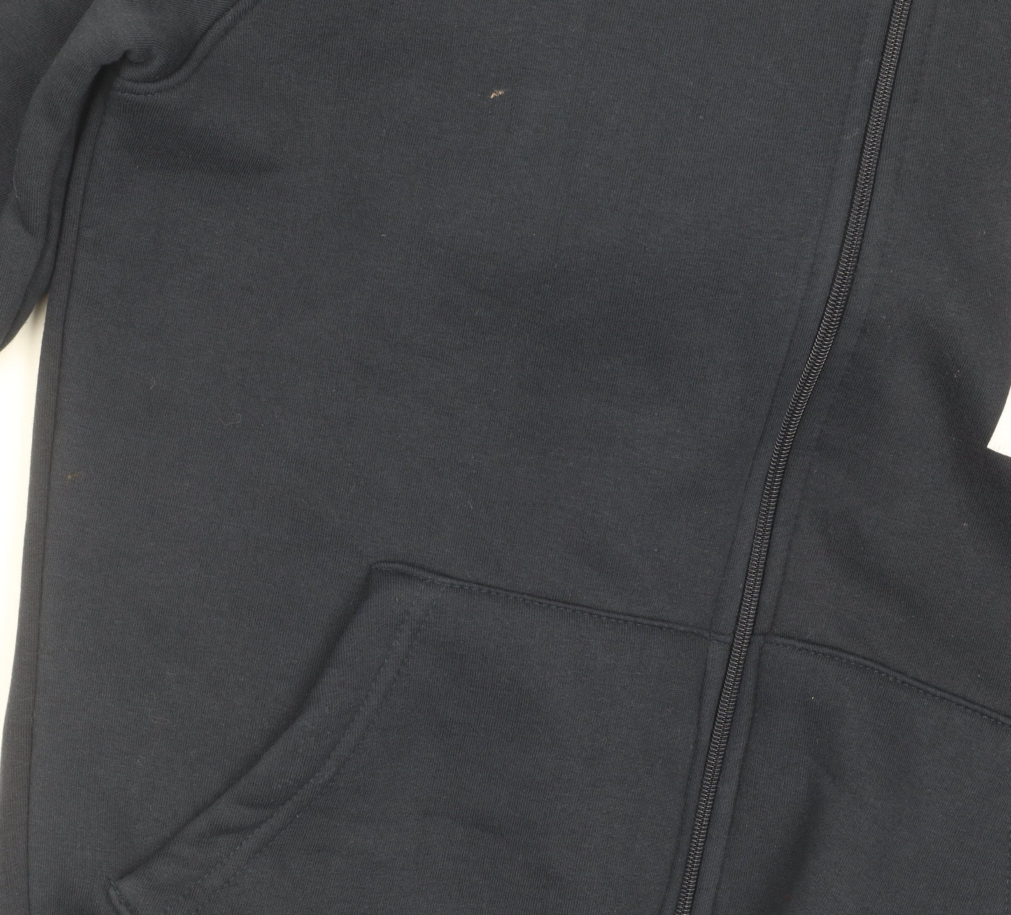 11 Degrees Men's Blue Full Zip Hoodie, M - Logo Accents