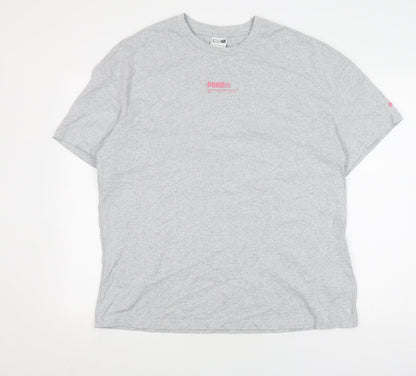 Puma Men's Grey Short Sleeve T-Shirt M