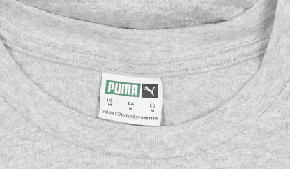 Puma Men's Grey Short Sleeve T-Shirt M