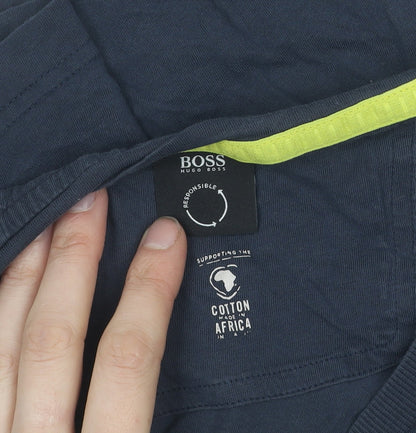 Mens UK Size M HUGO BOSS Blue  T-Shirt