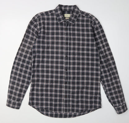 Selected Homme Men's Slim Fit Check Shirt Black M