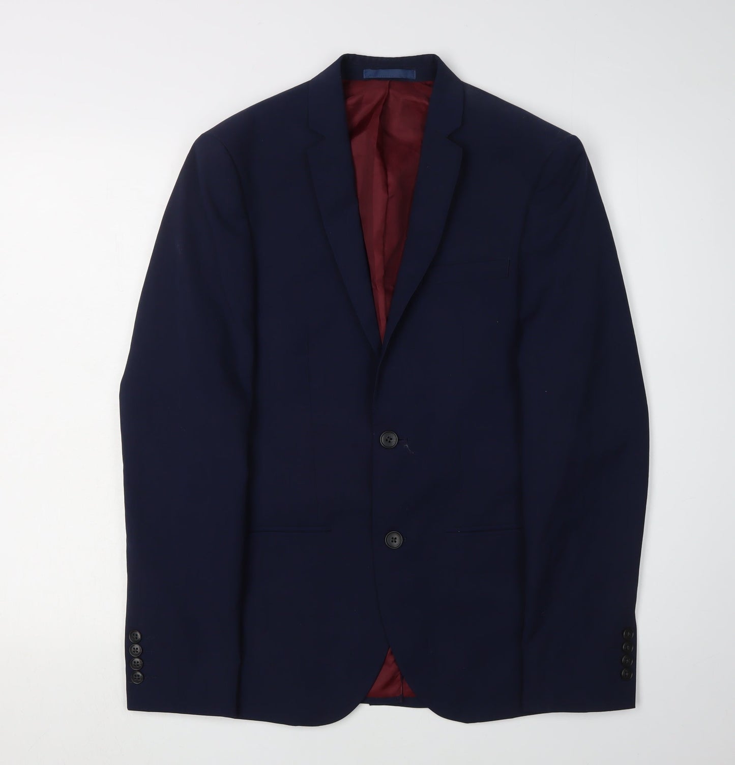 Mens UK Size 36 River Island Regular Blue Suit Jacket