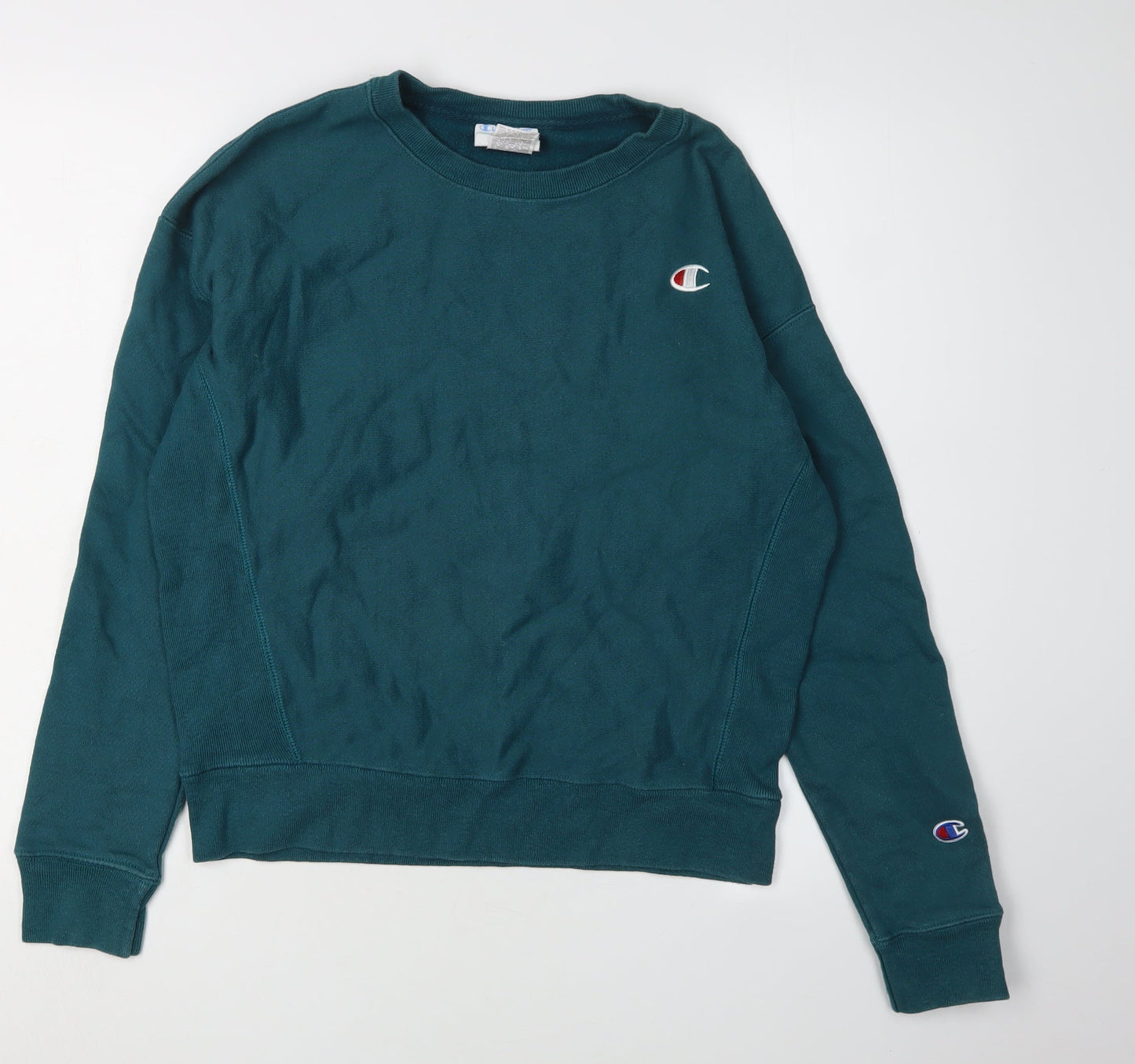 Mens UK Size M Champion Green Pullover Sweatshirt