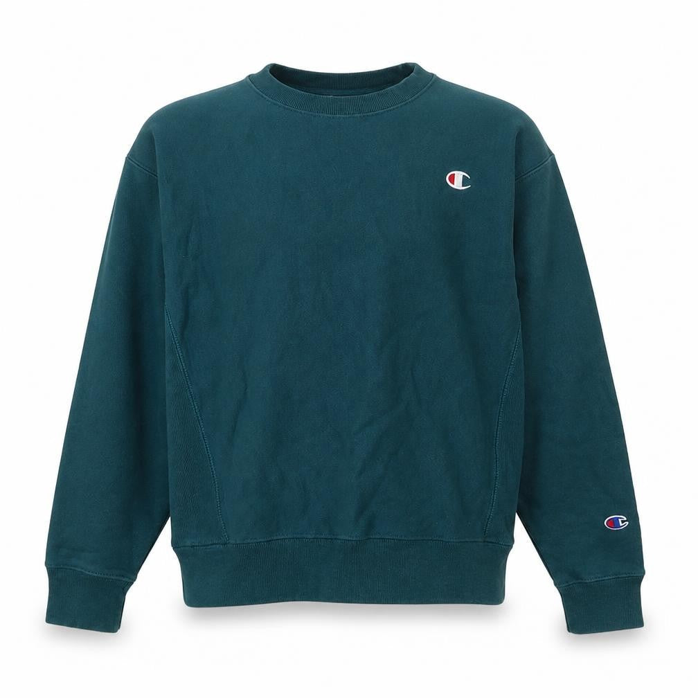 Mens UK Size M Champion Green Pullover Sweatshirt