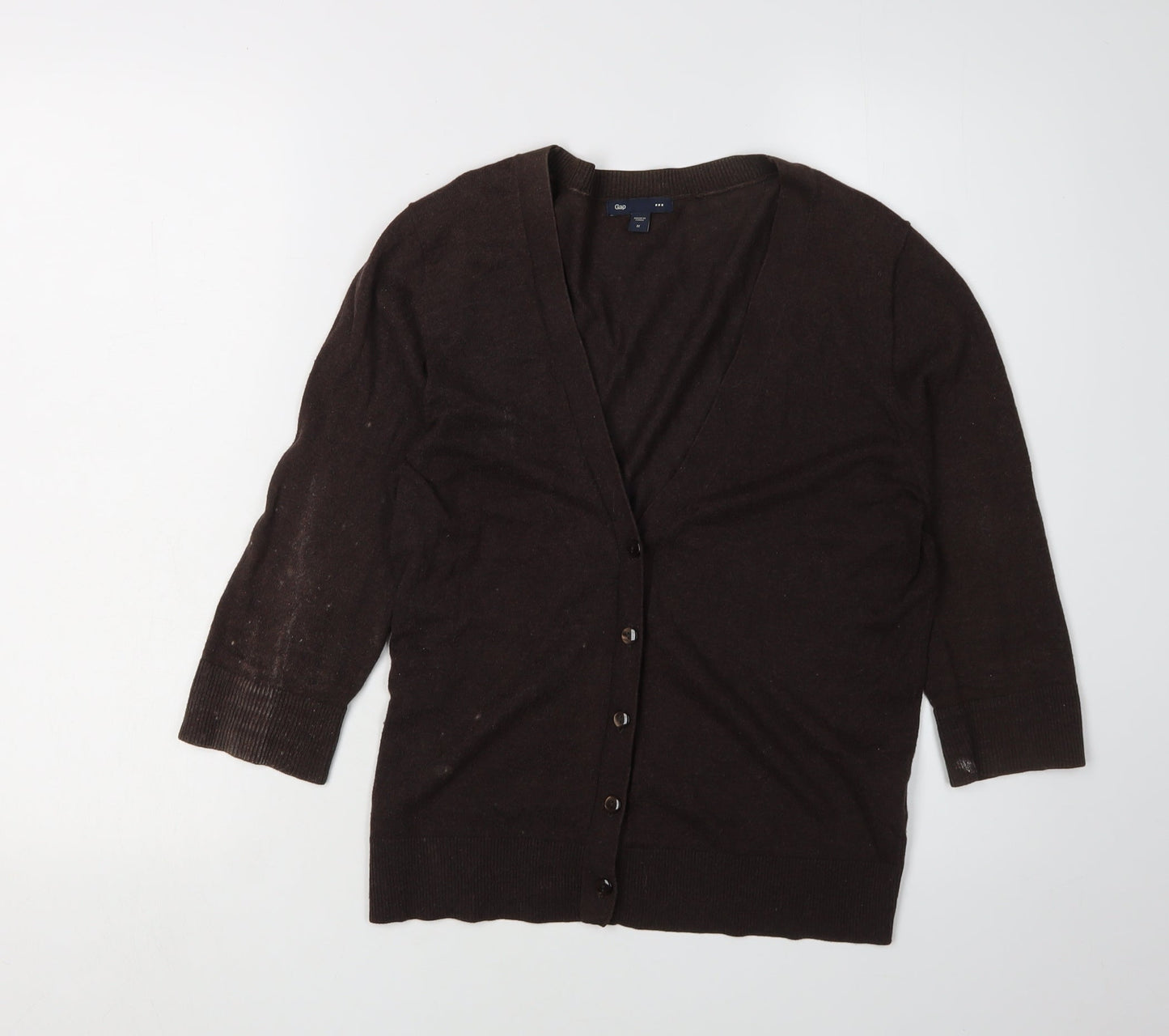 Gap Women's Brown V-Neck Cardigan M