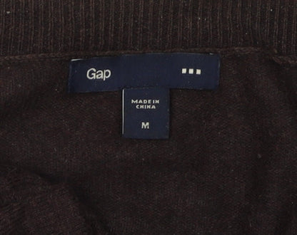 Gap Women's Brown V-Neck Cardigan M