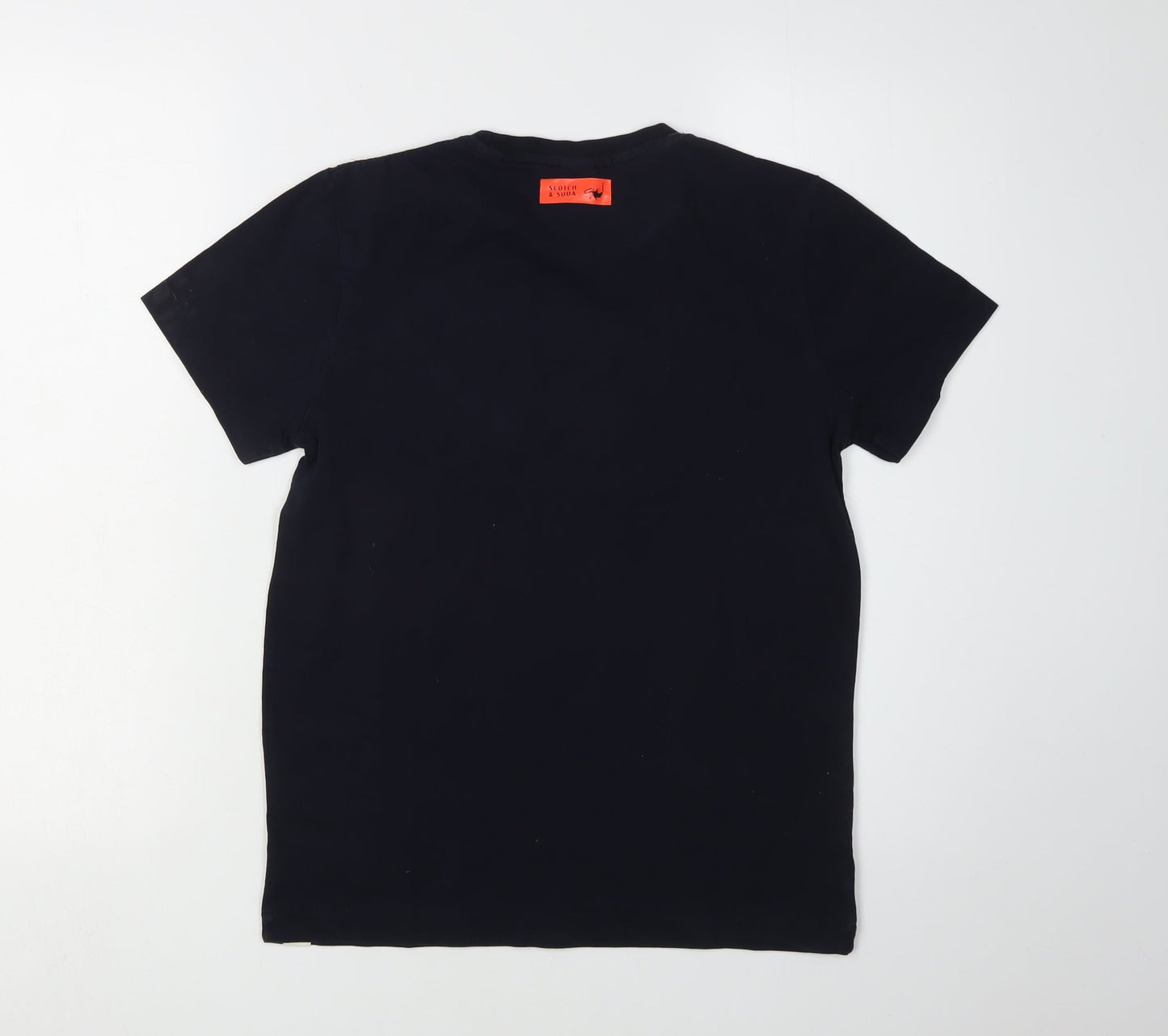 Scotch & Soda Unisex Kids Black Graphic T-Shirt Size 12