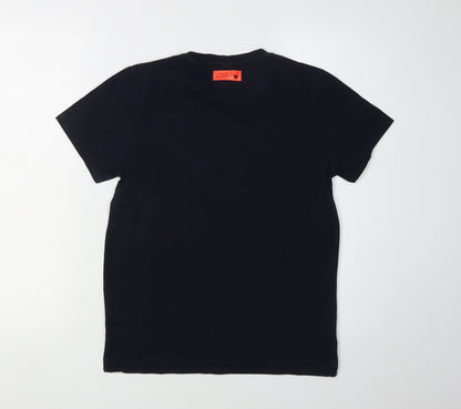 Scotch & Soda Unisex Kids Black Graphic T-Shirt Size 12